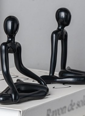 小众抽象人物思考者塑料工艺品可爱小摆件房间装饰品艺术客厅摆件
