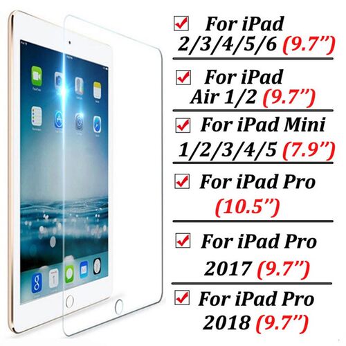 9H Protective Glass Case for Ipad 2018 Mini 1 2 3 4 5 Air Pr