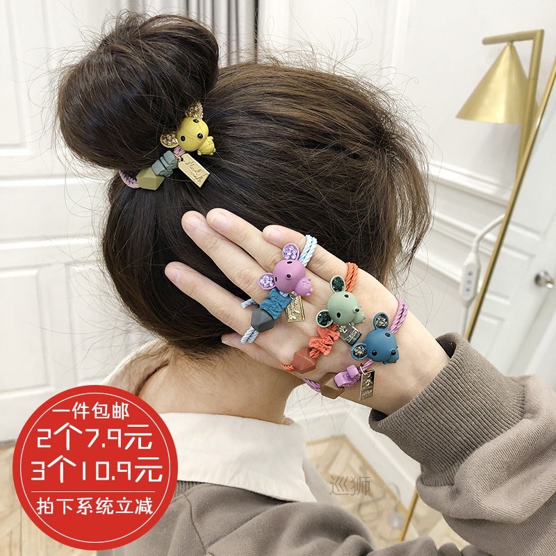 Korean Version cute cute Mickey Mouse Girl tie scalp tendon 饰品/流行首饰/时尚饰品新 其他DIY饰品配件 原图主图