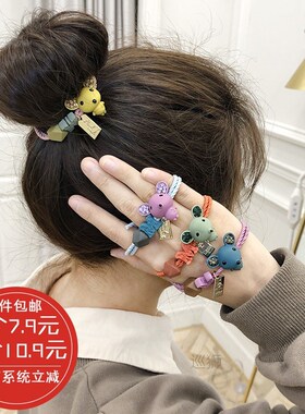 Korean Version cute cute Mickey Mouse Girl tie scalp tendon