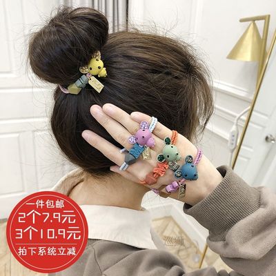 Korean Version cute cute Mickey Mouse Girl tie scalp tendon