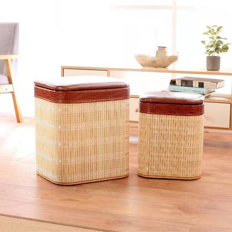 竹编储物凳收纳小凳子可坐换鞋凳门口可以当凳子坐的收纳箱小家用,收纳整理,收纳凳,淘宝优惠券,粉丝福利购,淘宝优惠卷