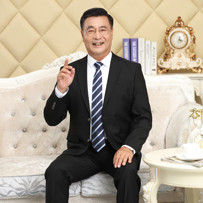 中老年宽松西服套装男爸爸装婚礼男士休闲西装父亲U中年人商务正