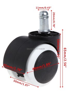 For 5Pcs/Bag 2 Office Home Chair Swivel Casters Mute Wheel U