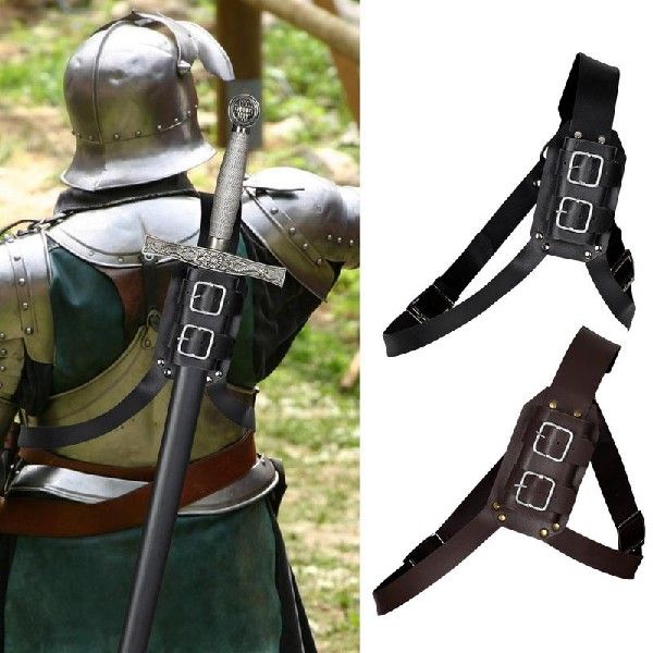 速发Sheath Straps Adjustable Medieval Holster Frog Renaissan-封面