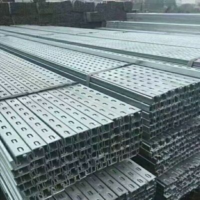 现货支架支架41光伏mc型钢抗震u型槽钢檩条冲孔镀锌c型钢*41*2.0
