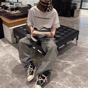 美式ro倒三角板鞋女自主主线侵权款23冬季新款皮面休闲运动板鞋男