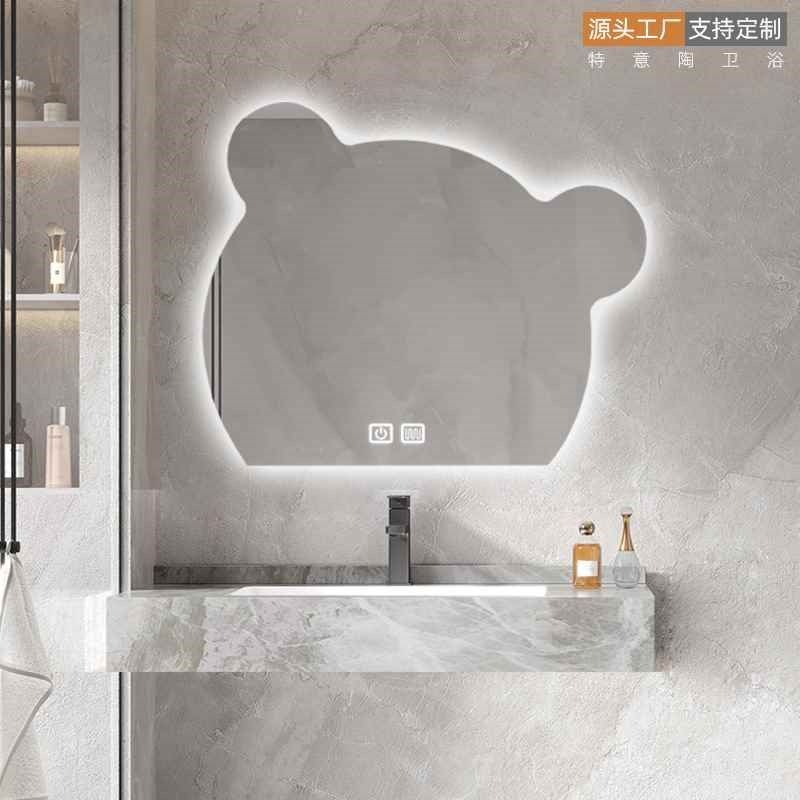 岩板台面一体盆洗手卫生间洗脸池浴室柜大理石洗漱台下挂墙式