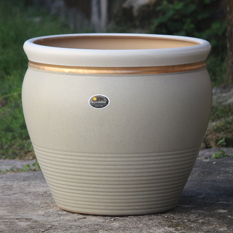 速发超大55cm陶瓷花盆花缸特大号阳台别墅庭院q龟背竹金钱树花卉