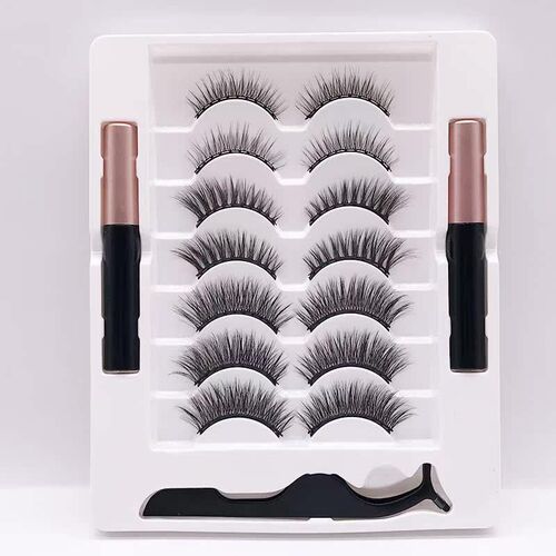小众高货Magnetic Eyelashes 3D False Mink Eyelashes Magnet La