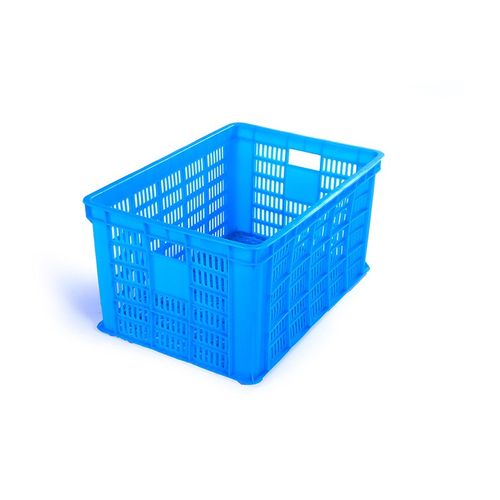 暄宸周转箱长方形水果塑料筐蓝色收纳胶框大号快递蔬菜塑料周转筐