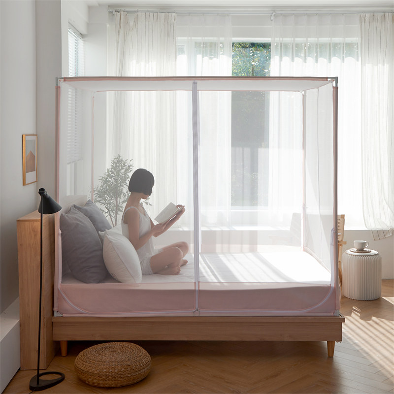 新款蚊帐夏天2021年蒙古包方便拆洗家用免安装R宝宝儿童防摔加支,床上用品,蚊帐,淘宝优惠券,粉丝福利购,淘宝优惠卷