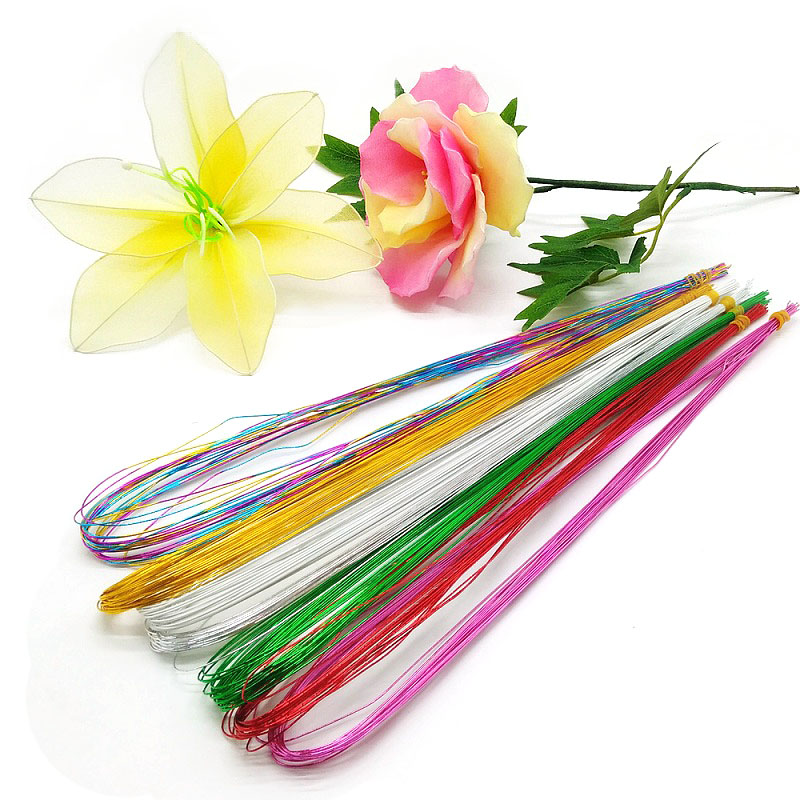 速发25Pcs 80cm Long Stocking Flower Iron Wire Used For DIY N