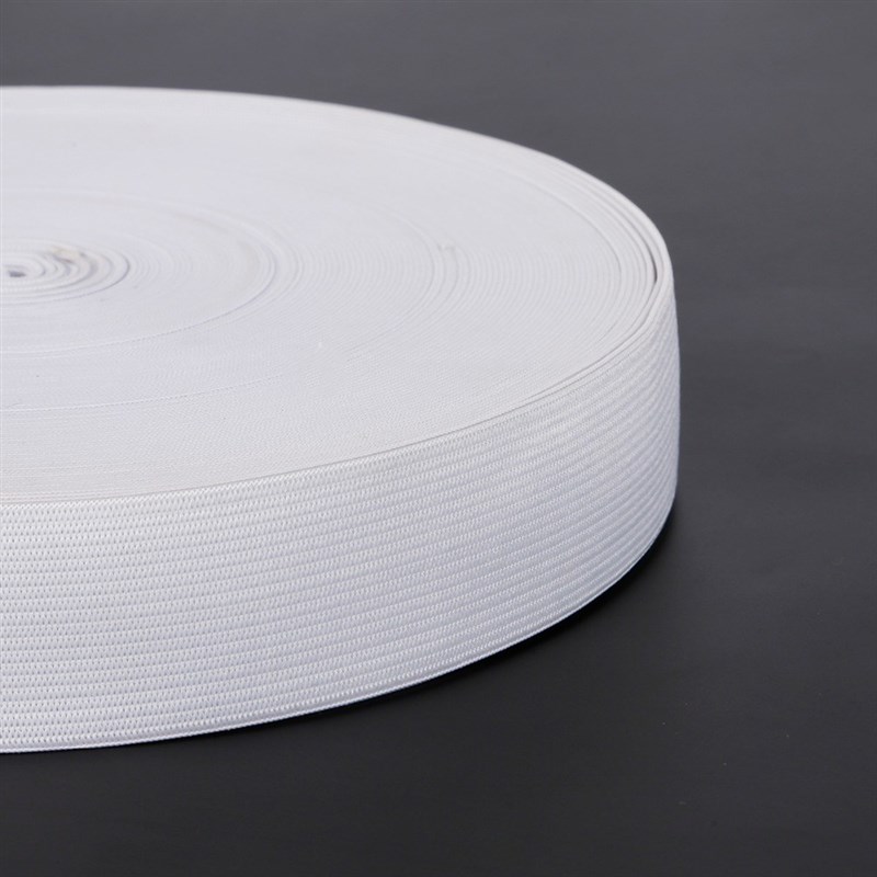 Width 0.6-5cm 5Yard White Black Elastic Band Spandex Belt Tr