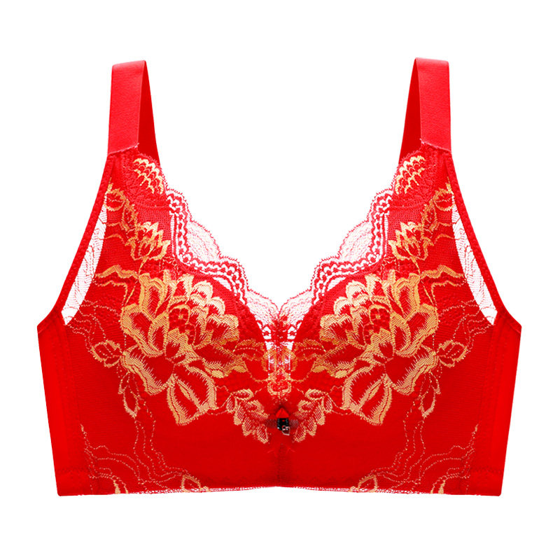 内衣女士大红色文胸本命年龙年收副乳防下垂无钢圈胸罩人内裤套装,女士内衣/男士内衣/家居服,文胸,淘宝优惠券,粉丝福利购,淘宝优惠卷