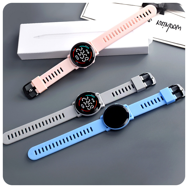 推荐2022 Led Digital ound Women Watch Lumius Dial Casual ult