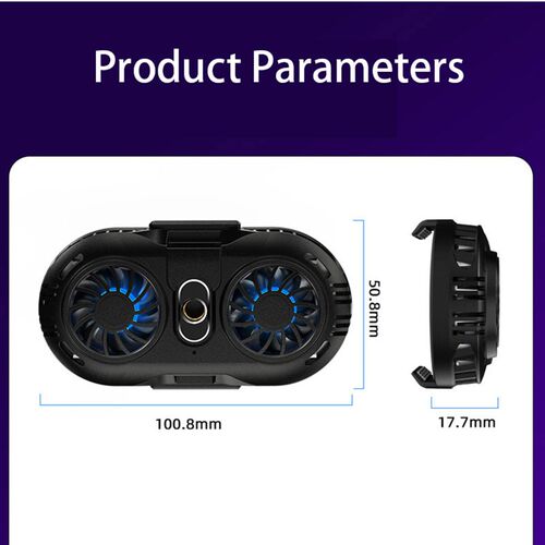 Universal Portable Mobile Phone Cooler USB Cooling Double Fa