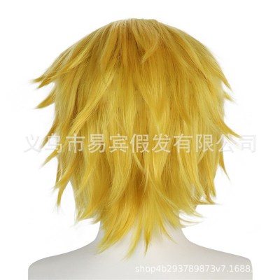 High Quality Anime One Piece Cosplay Wig Sanji Wig Short Str