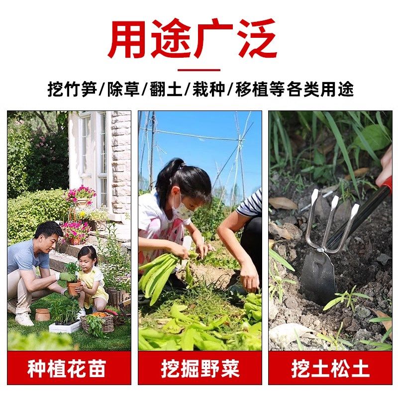 全钢小锄头多功能庭院种菜种花家用除草户外洋镐锄除草工具园艺锄,鲜花速递/花卉仿真/绿植园艺,锄头,淘宝优惠券,粉丝福利购,淘宝优惠卷