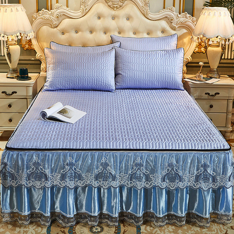 蕾丝式1.款凉席裙洗床罩冰夏季床水洗机丝8m折叠三件套可空调席,床上用品,冰丝席,淘宝优惠券,粉丝福利购,淘宝优惠卷