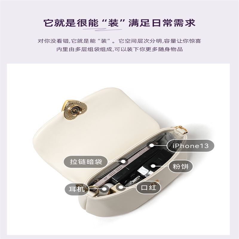 包包女士2024新款夏季小众女款云朵包百搭单肩斜挎包女式链条女包