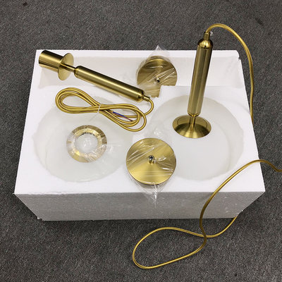 速发Modern Pendant Lamp Luxurious Gold Glass Ball Lampshade