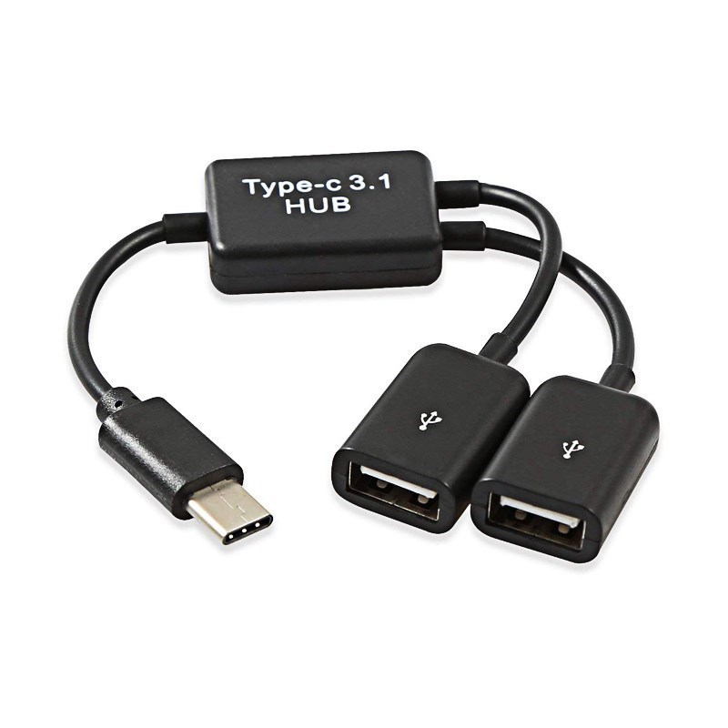 速发Micro USB/ Type C to 2 OTG Dual Port HUB Cable Y Splitt