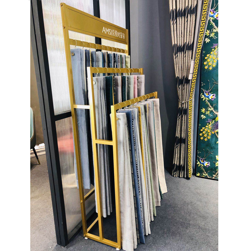 速发爱漫时专拍窗帘吊卡展示架纺织品面料挂样品架落地式陈列架展