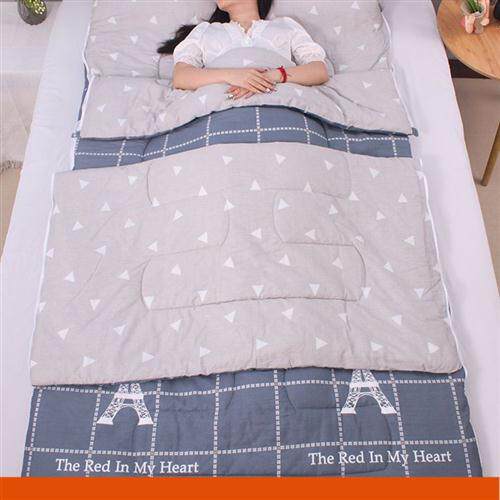 纯棉大人室内棉睡袋春秋冬四季户外成人加厚儿童小V学生午睡防踢