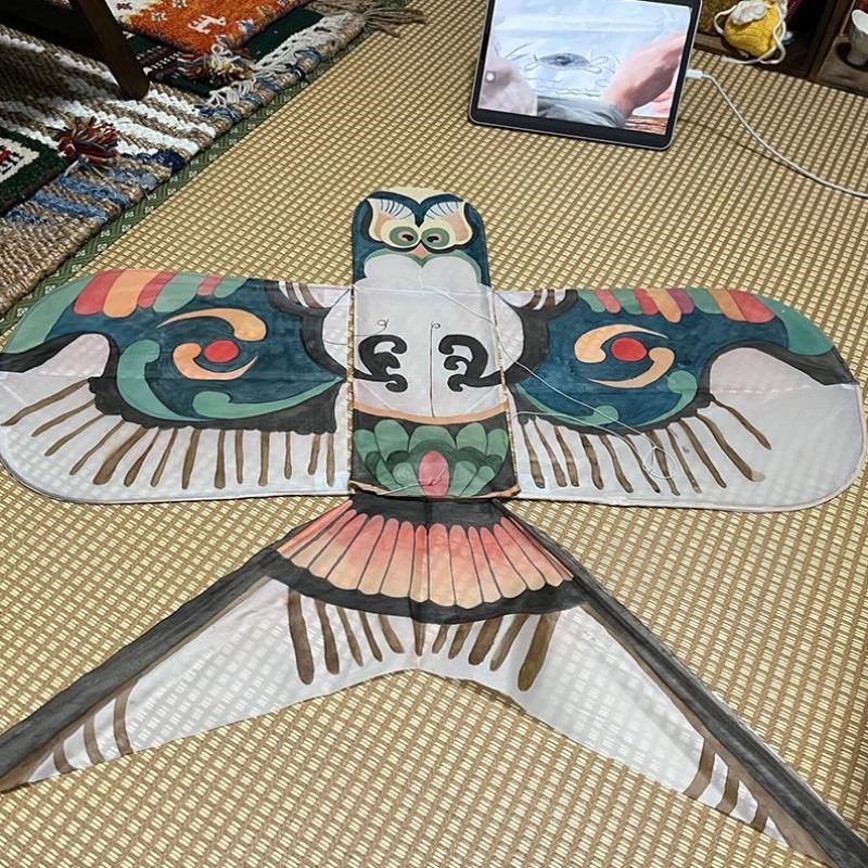 涂鸦风筝空白填色画画传统diy手工沙燕材料儿童包手绘风筝纸鸢
