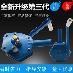 大棚手动电动卷膜器侧卷顶卷手摇卷帘机温室配件专用涡轮摇膜器