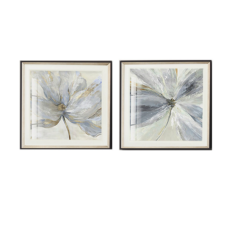现货现代美式卧室床m头装饰画客厅背景墙面轻奢挂画美克美花卉油