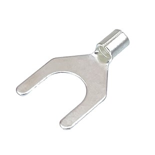 UT4 1000只 6冷压接线端子U型Y形叉形裸端头铜线J鼻子镀银接线耳