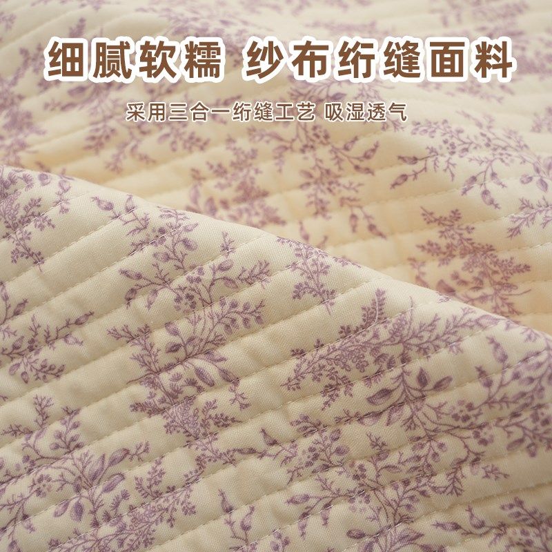 婴儿床床笠宝宝床单纱布绗缝床垫套新生儿童拼接床罩定制秋冬