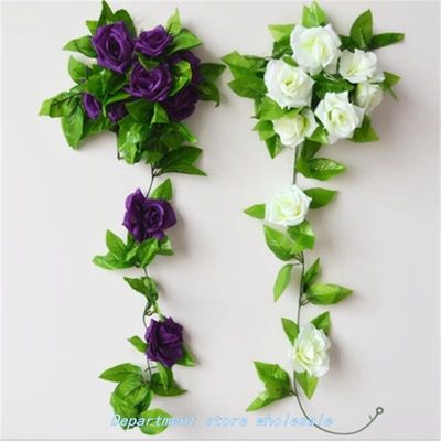 1pcS/lot 230-250cm ARtIFIcIAl FloweRS SIlk RoSeS IVy VIne dI