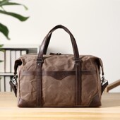 大容量旅行包男帆布户外机车行李包耐磨防水单肩斜挎包手提包