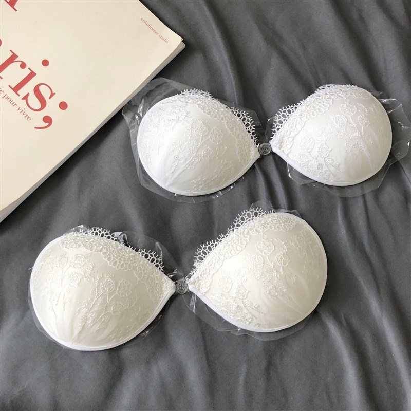 新品白色蕾丝胸贴婚纱用乳贴矽胶隐形胸罩女夏聚拢上托无肩带内衣