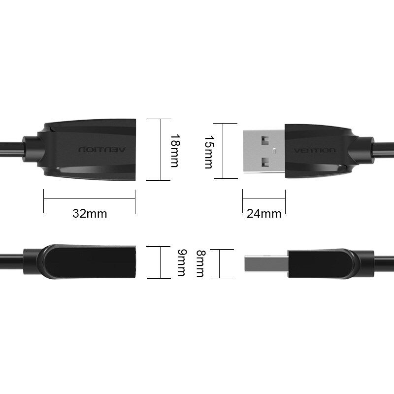 Vention USB 2.0 Cable USB3.0 Extension Extender Male To Fem