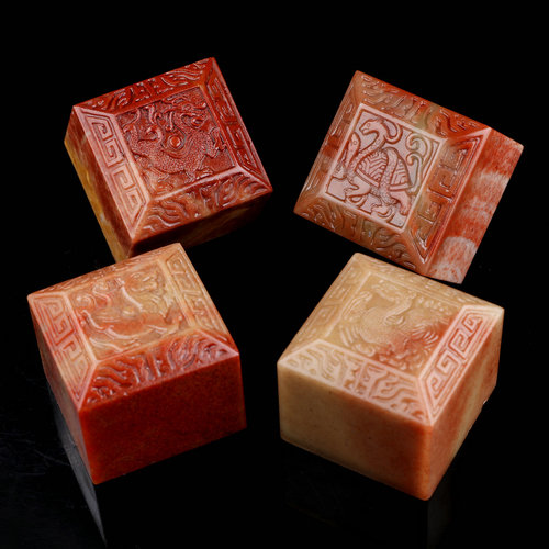 篆刻印章石料寿山i石印章料书画书法学生姓名练习闲章料6x6x4.5cm