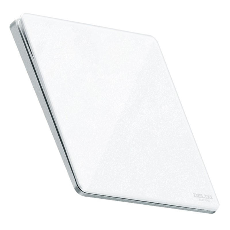 德力西超薄开关插座玻璃面板五孔别墅级墙壁M开关大功率898珠光白