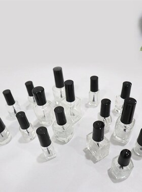 5/10/15ml Empty Nail Polish Glass Bottle Clear Portable UV