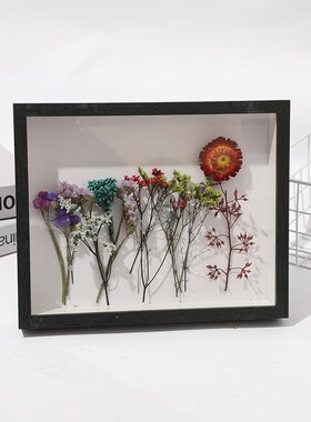 现货2CM立体中空干花相框diy摆台永生花保存立体手工画框摆件可定
