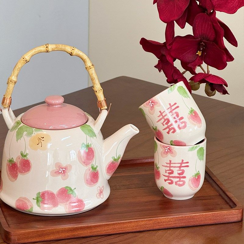 新婚礼物送新人实用陶瓷茶壶家用客厅茶具套装乔迁新居杯子