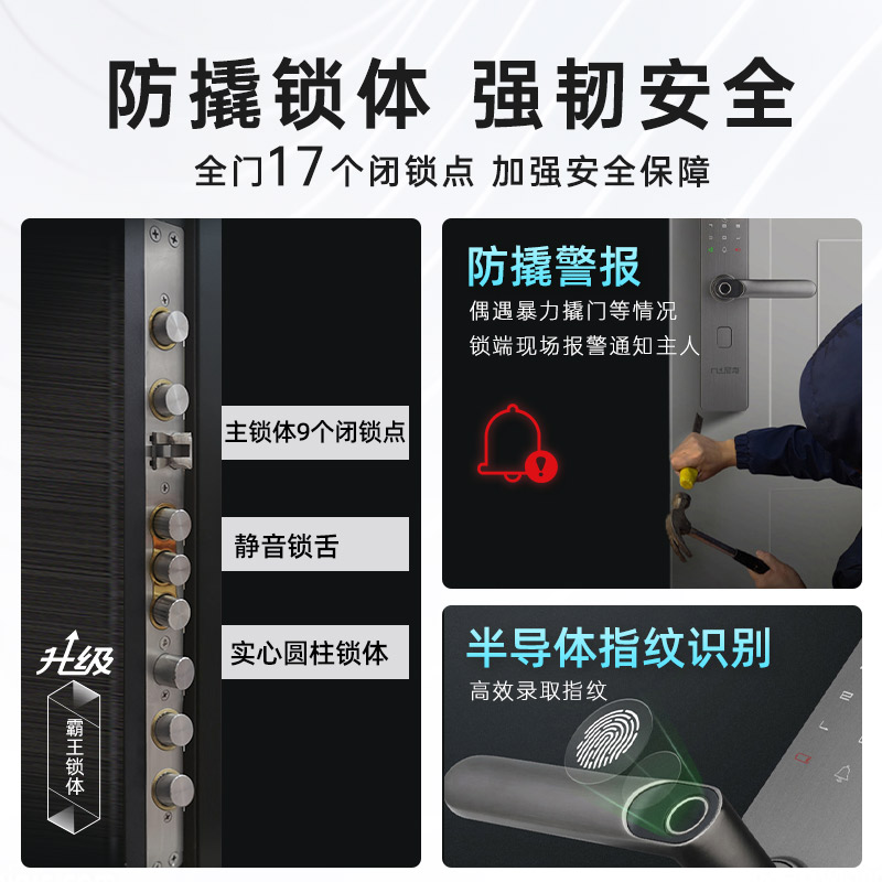 锦上宅 甲级防盗门入户门家用安全进户门大门别墅P智能入户门ZE00