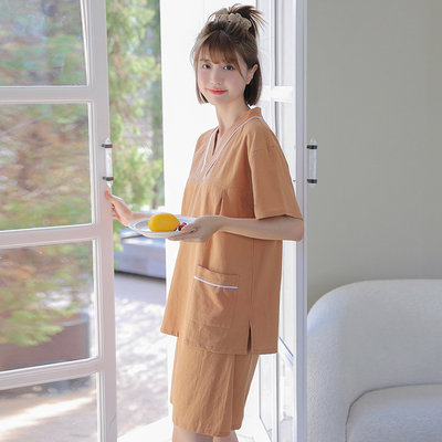 新款汗蒸服女款透气大码情侣居B家服男睡衣桑拿服洗浴服足浴服
