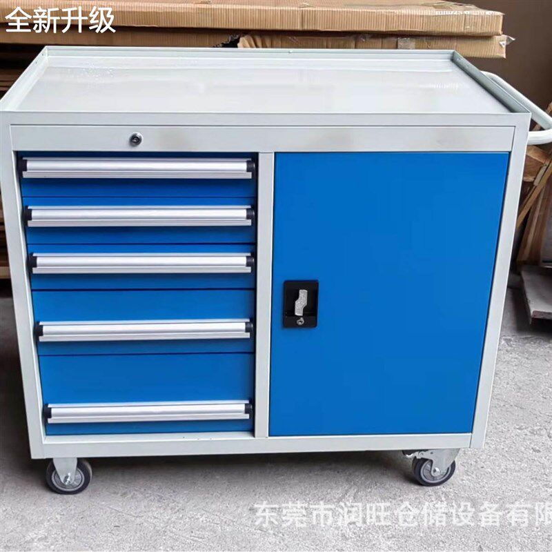 新款工具物流柜工具车车间移动转移车多抽屉工具柜零件存放储物柜
