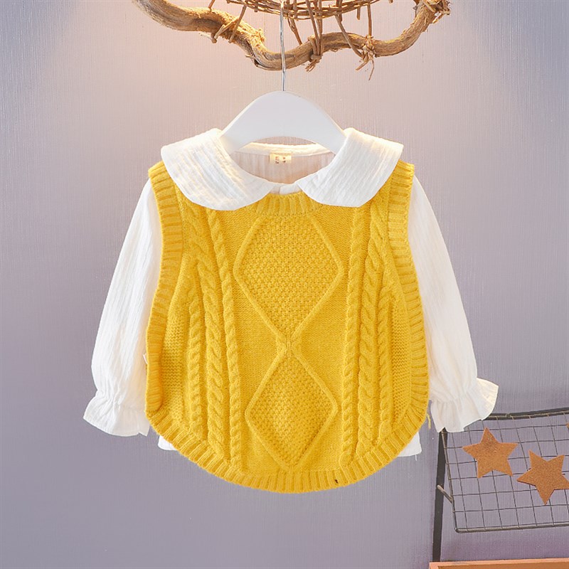 新款女宝宝春秋装1-2-3岁女童长袖上衣两件套8-9个月婴儿衣服套装