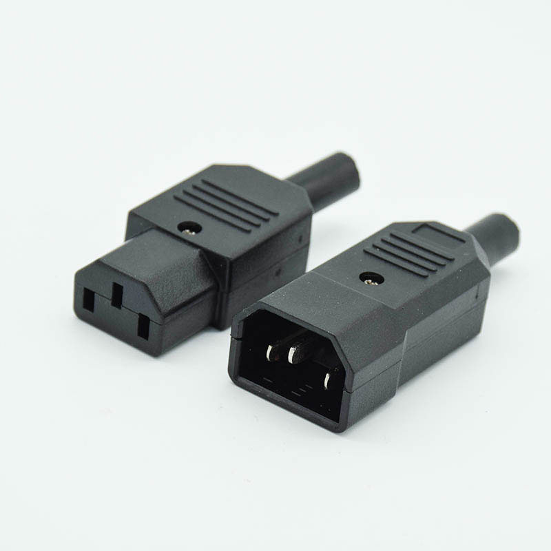 新品IEC Straight Cable Plug Connector C13 C14 10A 250V Blac