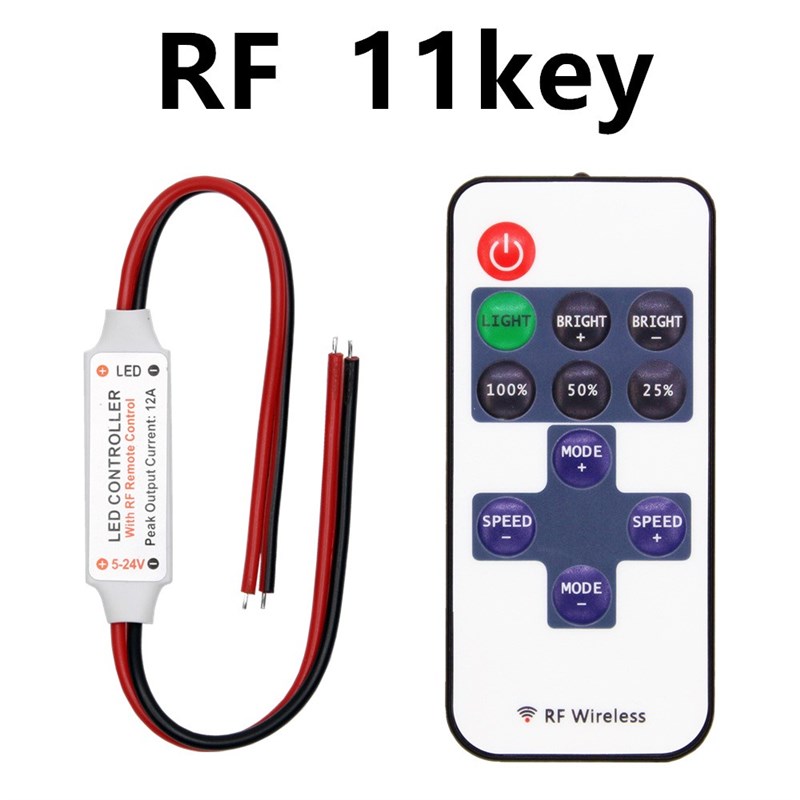 推荐LED Strip Controller Mini Dimmer RF Remote DC 5V 12V 24V