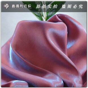 金光棉人鱼姬偏光面料闪q光丝色织面料网红衬衫面料女装套装连衣